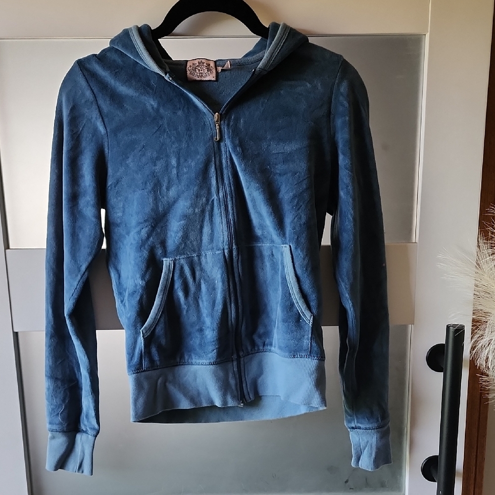 Vintage Juicy Couture Blue Zip-Up Angel Hoodie Jacket